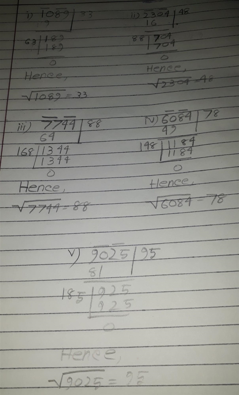 Find the square root of the following numbers by division method.​-example-1