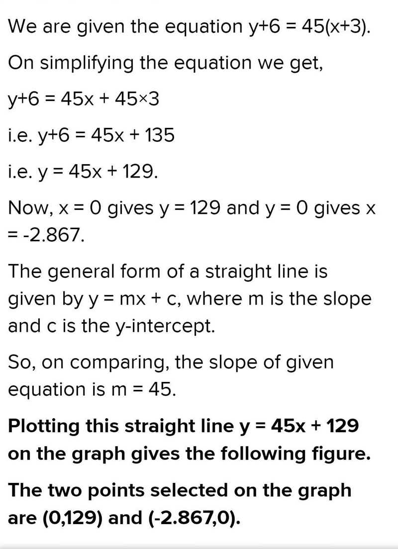 How do we graph ​y+6=45(x+3)?-example-1