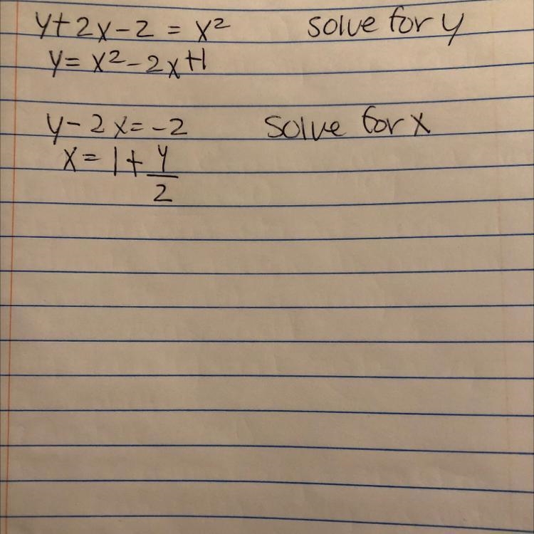 Y + 2x-2 = x2 y - 2x = -2-example-1