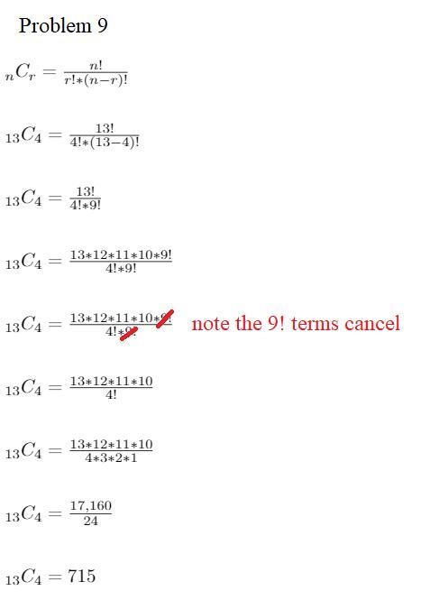 For # 7-10, find the number of possible 4-card hands that contain the cards specified-example-1