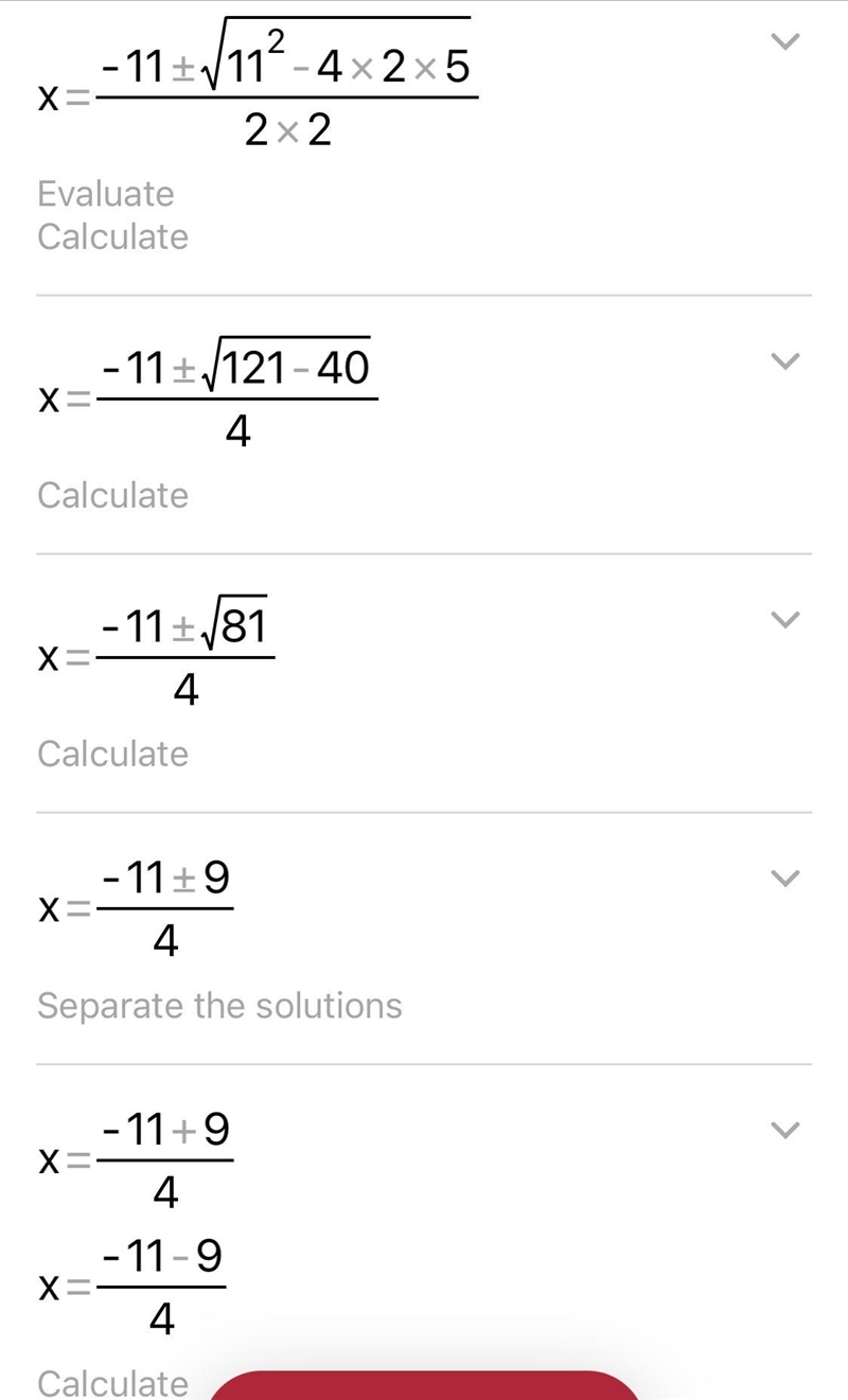 Solve using the quadratic formula-example-1