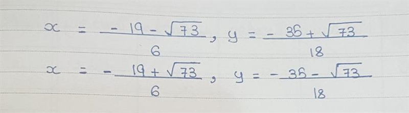 Instructions: Solve the following systems of equations algebraically. If there are-example-1