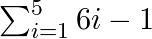 Write the following series in sigma notation. 5 + 11 + 17 + 23-example-1