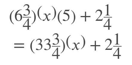 6 3/4 x 5 + 2 1/4 =?-example-1