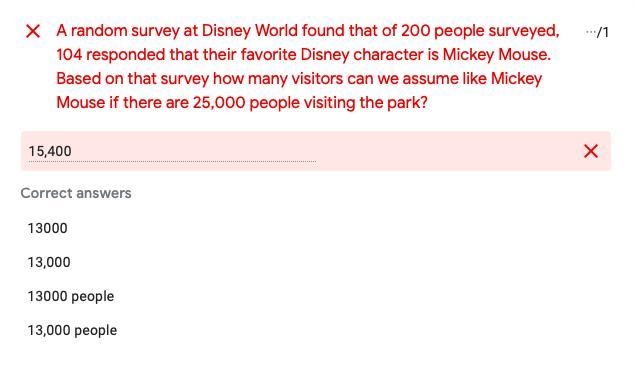 A random survey at Disney World found that of 200 people surveyed, 104 responded that-example-1