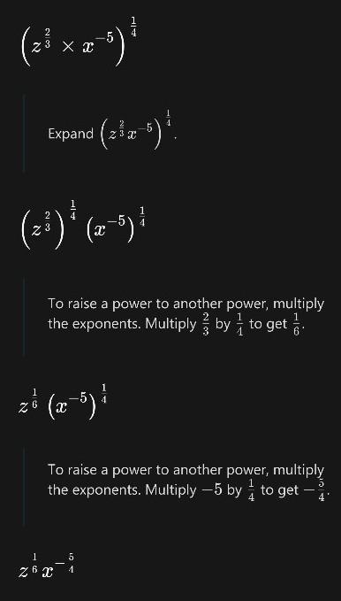 (z^(2/3) * x^(-5))^(1/4)-example-1