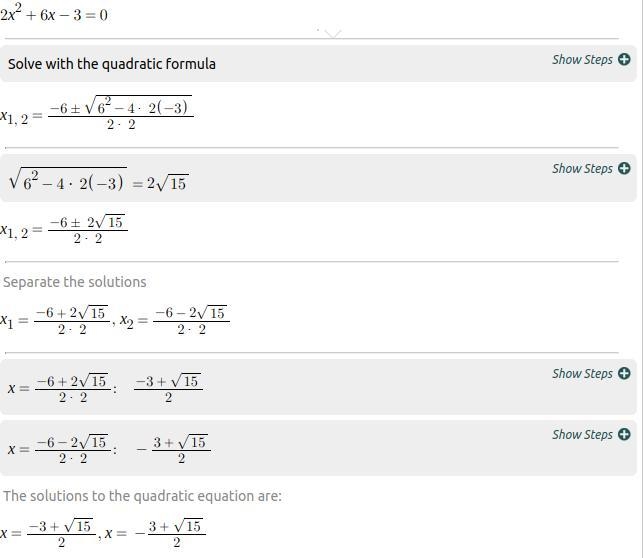 2 {x}^(2) + 6x - 3 = 0 \: find \: x​-example-1