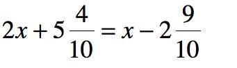 Write the equation for Twice a number added to five- and four-tenths is. the same-example-1