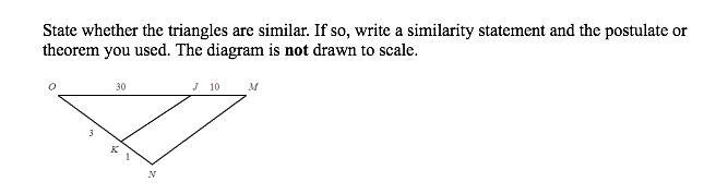 State whether the triangles are similar. If so, write or theorem you used. a similarity-example-1