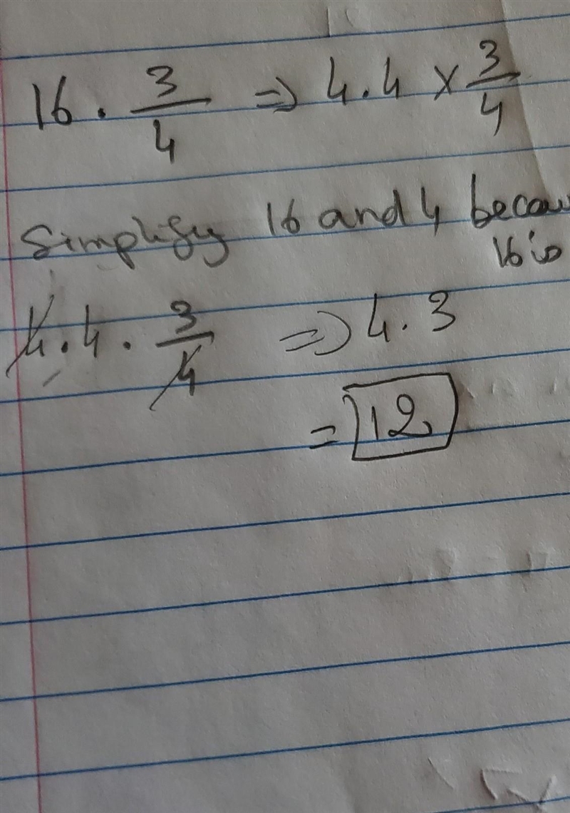 Simplify the expression 16 3\4-example-1