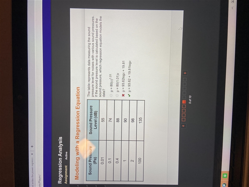 The table represents data measuring the sound pressure level for noises with various-example-1