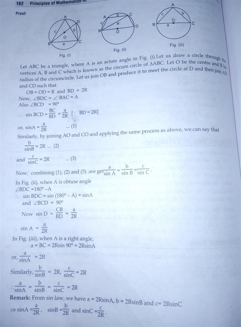 Verify the sine law by taking particular triangle in four quadrant.​-example-1