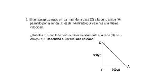 10 El tiempo aproximado en caminar de tu casa (C) a la de tu amigo (A) pasando por-example-1