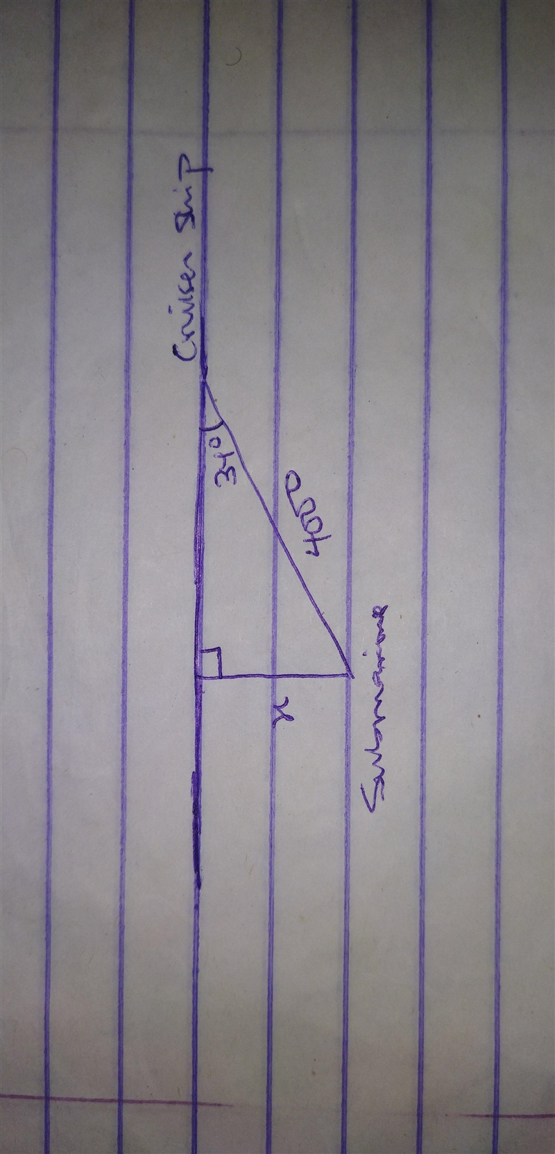 c.) The sonar of a navy cruiser detects a submarine that is 4000 feet from the cruiser-example-1