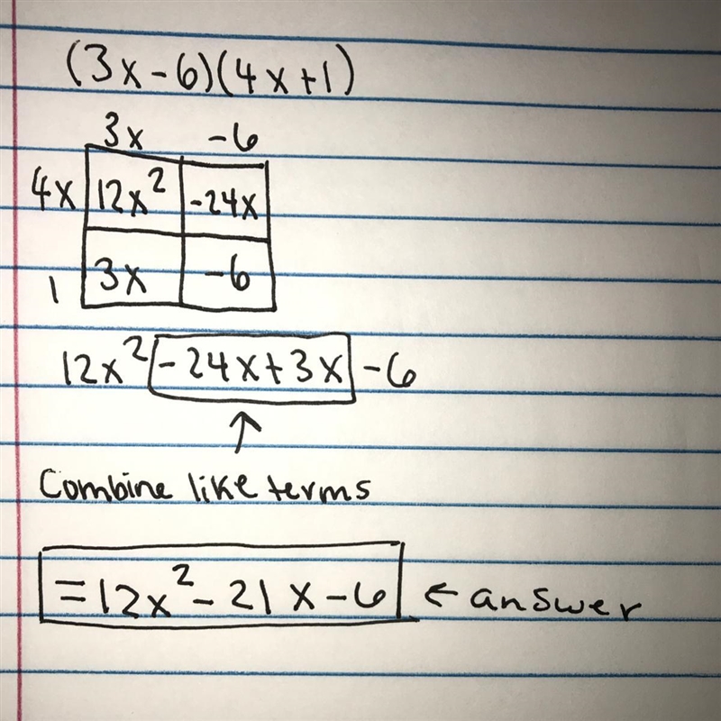 Multiply and combine like terms to determine the product of these polynomials. (3x-example-1