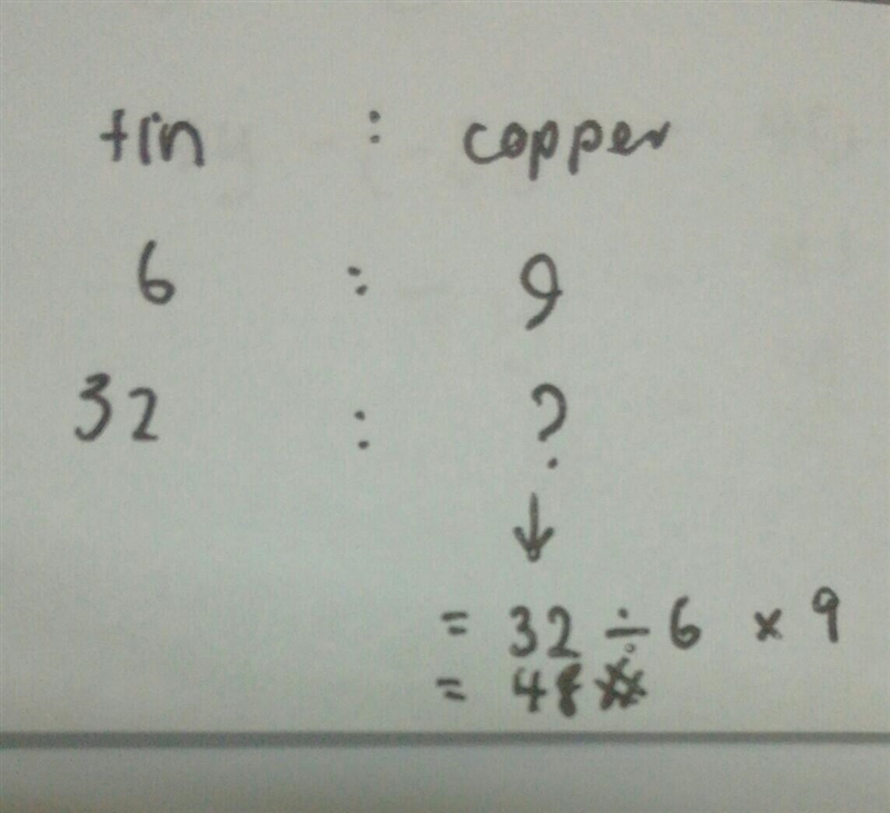 The ratio of tin to copper in an alloy is 6:9. How many kg of copper are there if-example-1