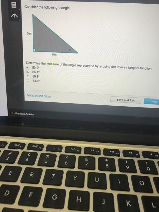 Determine the measure of the angle represented by Ø using the inverse tangent function-example-1