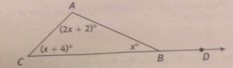 4. What is the measure of angle ABD in the figure below?* D 2x A B с-example-1