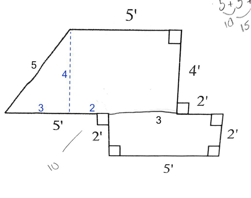 Use ALL of the tools have, to find area and perimeter of this below: ​-example-1