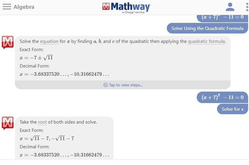 Solve for X.Enter the solutions from least to greatest. Round to two decimal places-example-1