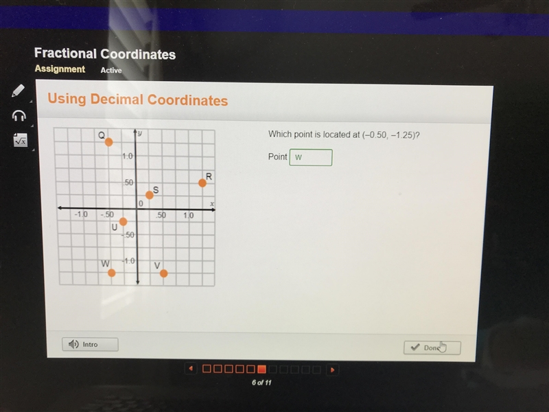 HURRY FAST PLEASEEE..........On a coordinate plane, point Q is 0.5 units to the left-example-1