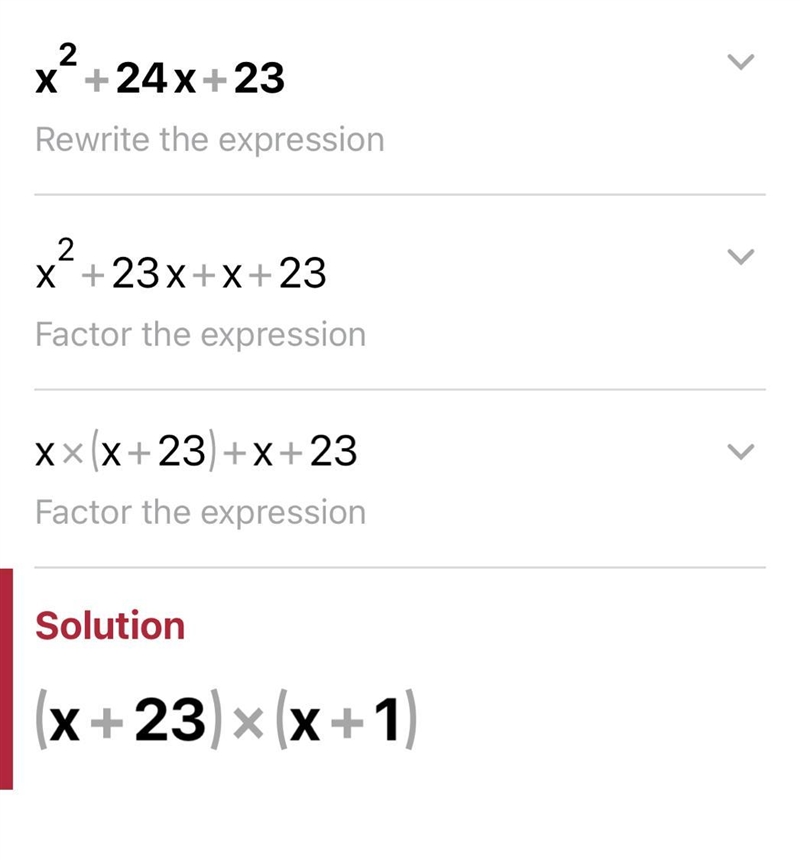 X² + 24x + 23 factorise-example-1