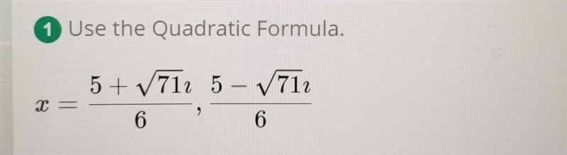 Solve 3x^2−5x+8=0 using the Quadratic Formula-example-1