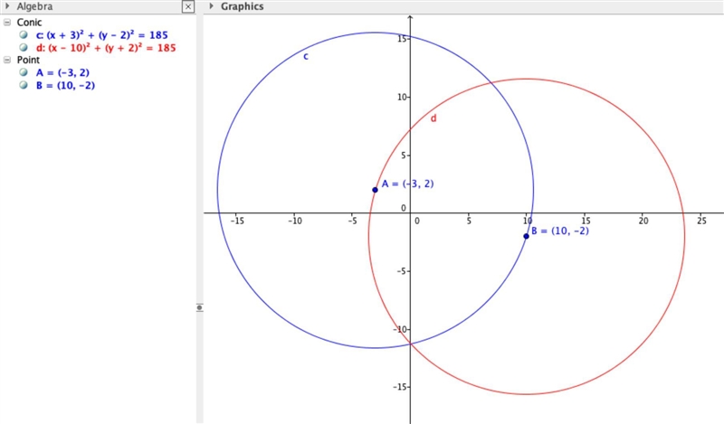 Susan knows that the coordinates of the center of a circle and a point on the circle-example-1