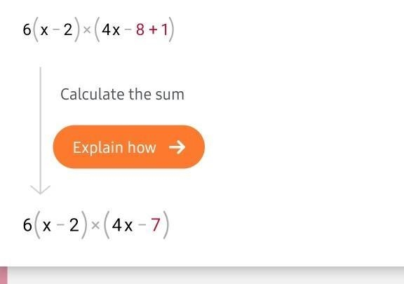 Simplify fully 24(x−2)^2 + 6 (x−2) PLEASE HELP ME!!!!!-example-3