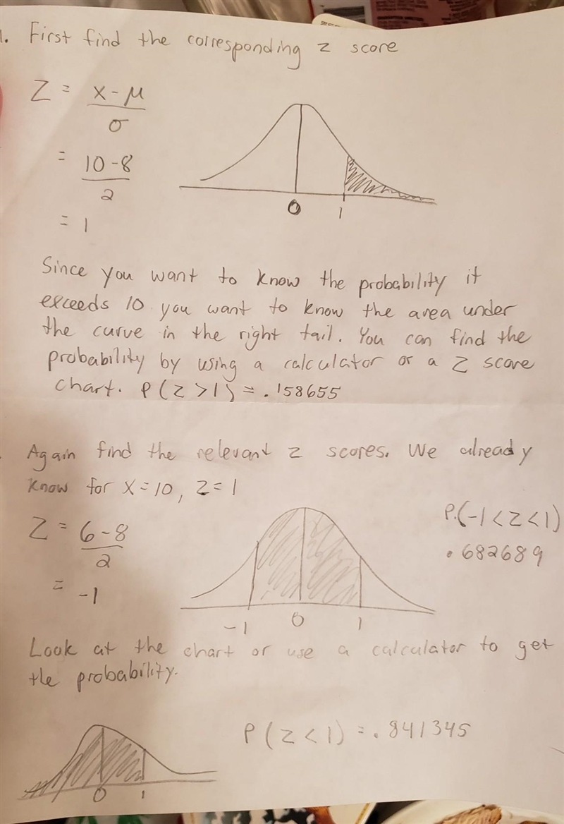 Suppose a random variable X follows a normal distribution with mean µ = 8 and standard-example-1