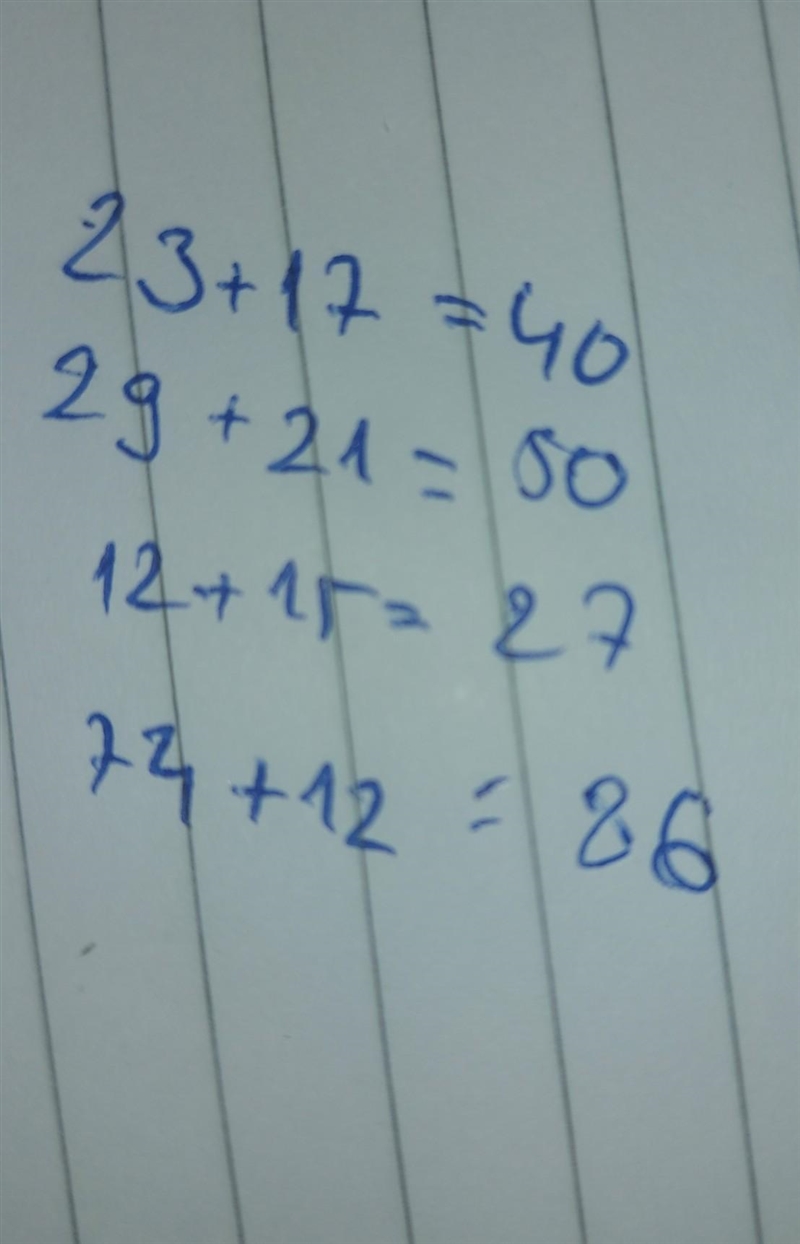 23+15=7 29+21=8 12+15=6 74+12=? ​-example-1