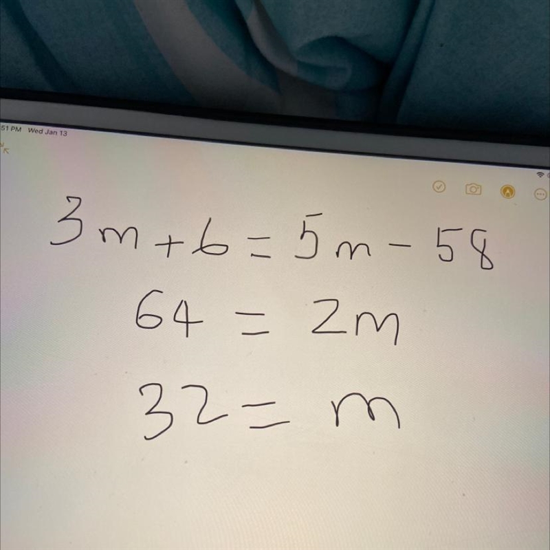 The measures of Zx and Zy are equal. Which is the value of m? 3(m + 2) 5m - 58-example-1