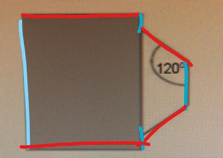 (28 points) In the drawing, a regular polygon is partially covered by a rectangle-example-1