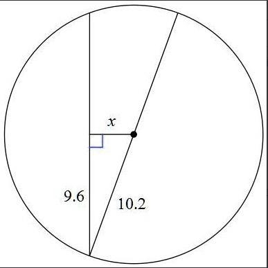 Find the length of the segment indicated. . 9.6 10.2 <-example-1