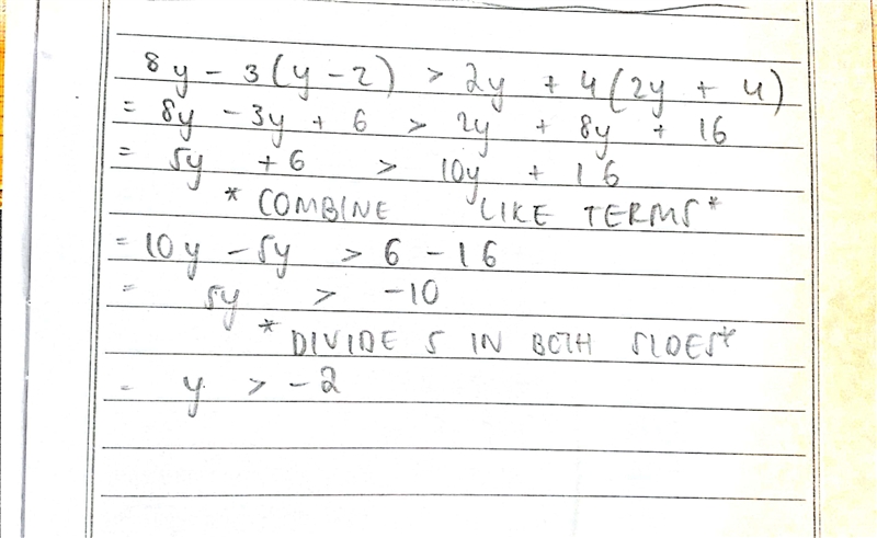 8y – 3(y – 2) >2y + 4(2y + 4)-example-1