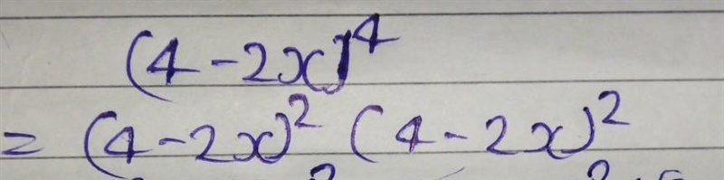 Find the 2nd term in expansion of (4-2x)⁴ Show steps-example-1