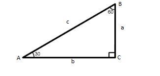 Solve the right triangle given that mZA= 30°, mZC = 90°, anda = 15. Round your result-example-1