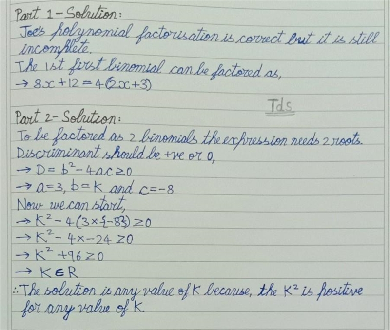 Part 1: Joe and Hope were both asked to factor the following polynomial completely-example-1