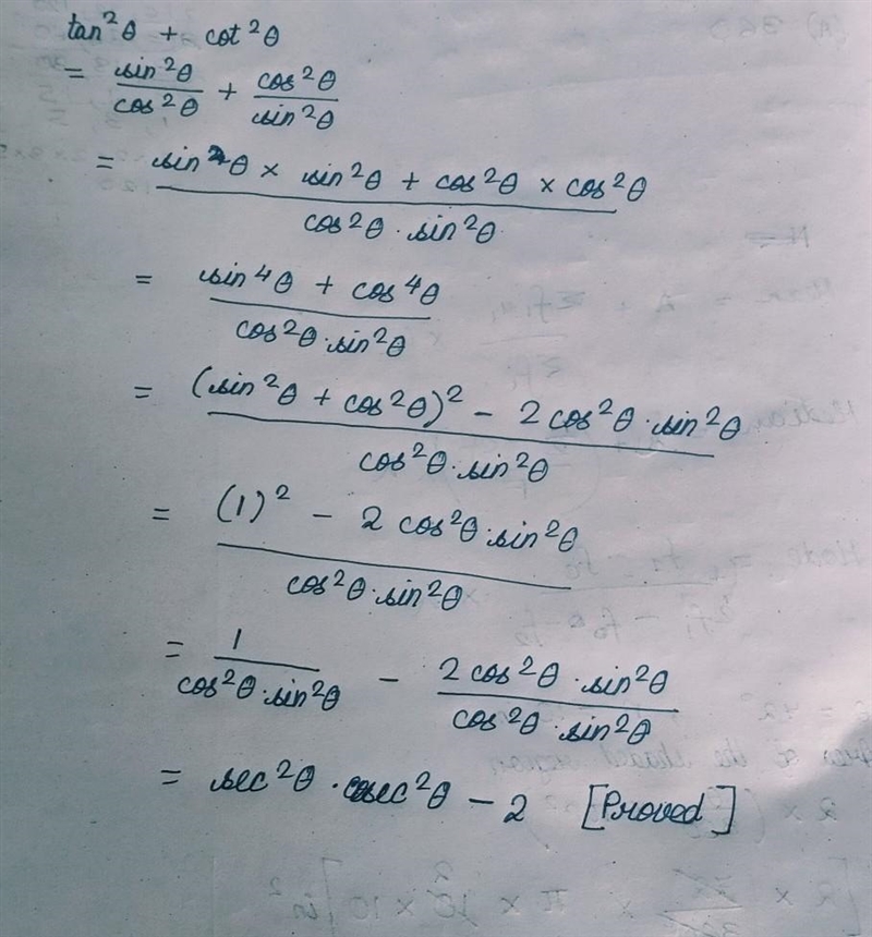 Prove that tan² theta + cot² theta = sec² theta cosec² theta- 2​-example-1