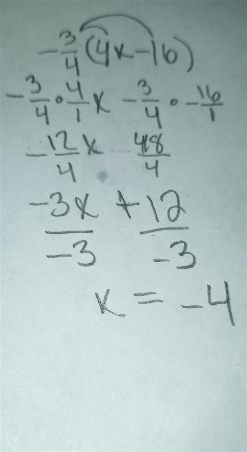 URGENT!!!!!! 8th grade algebra homework what is -3/4(4x-16)-example-1