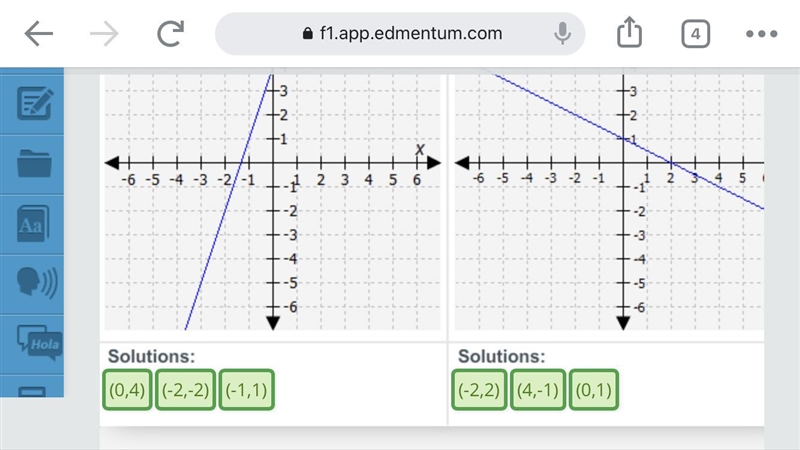 Warm-Up The table shows two equations and their graphs. Determine which equation each-example-1