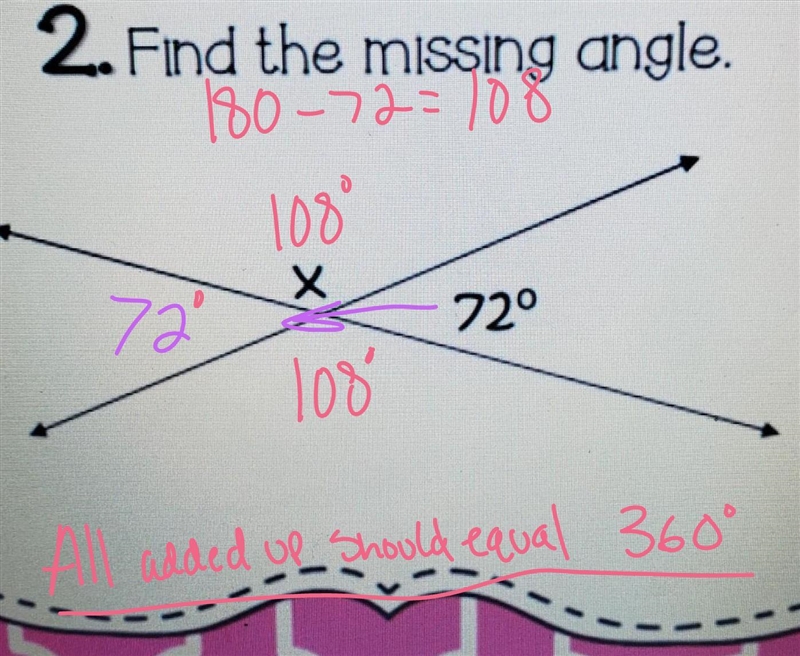 Math\Angles Find the missing angle ​-example-1