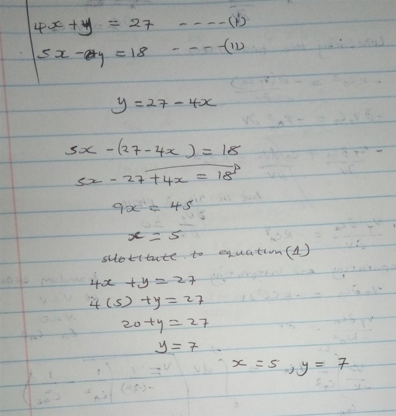 Use the elimination method to solve the system of equations. Choose the correct ordered-example-1