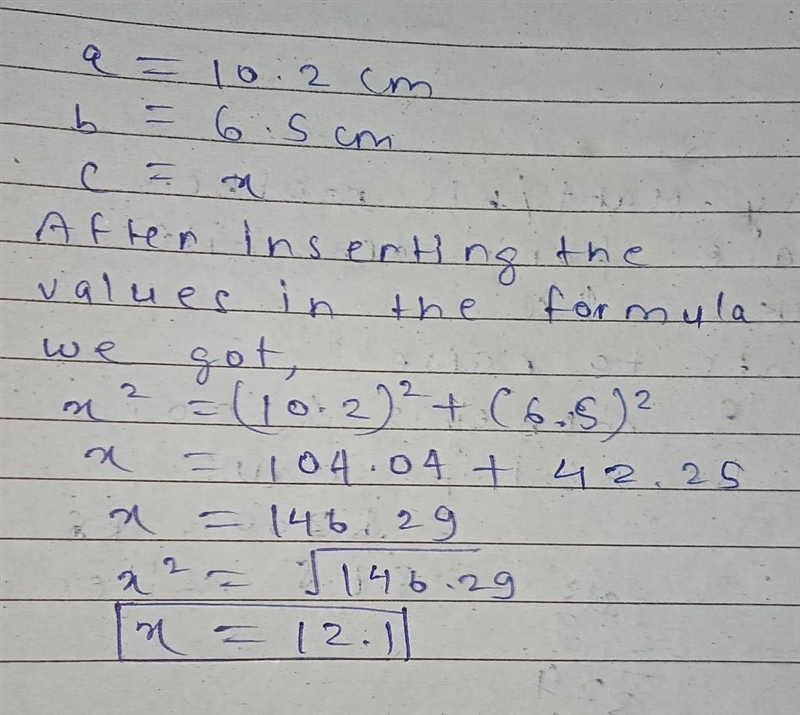 Find the length of the side marked x​-example-1