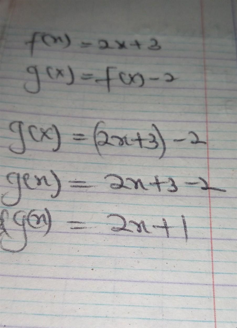 HELP PLEASE QUICK use the graphs of f and g to describe the transformation from the-example-1