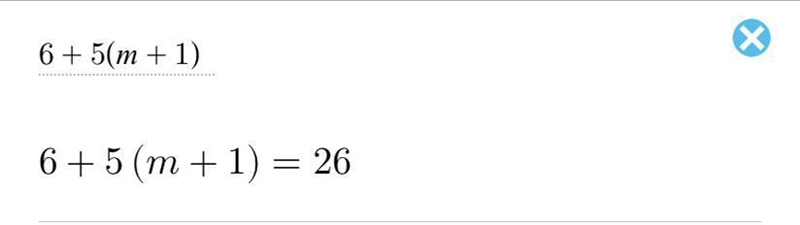 How to figure out this math problem 6+5(m+1)=-example-1