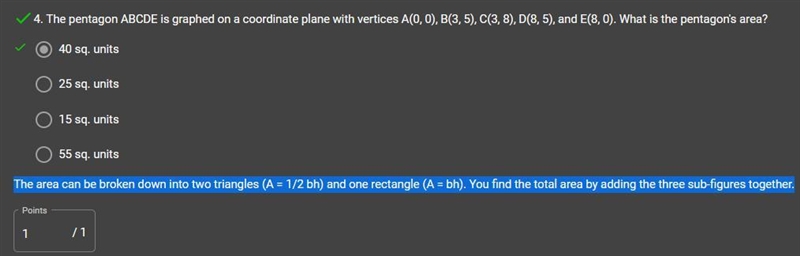 0 3. The pentagon ABCDE is graphed on a coordinate plane with vertices A(0, 0), B-example-1