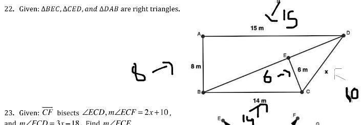 What is the value of x. Please explain how you came to your answer (my other question-example-1