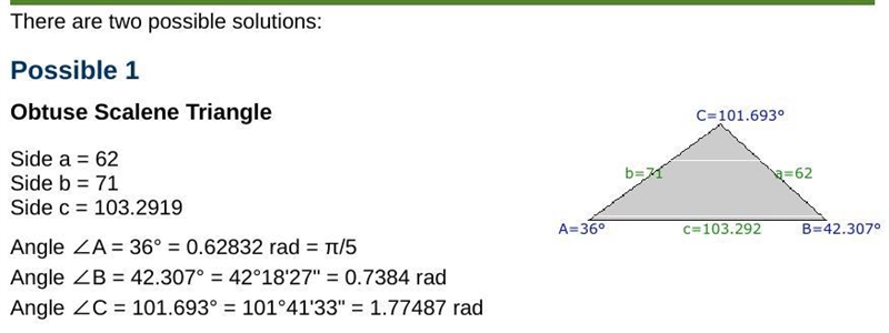 Use the laws of sine and cosine to find the missing Dimension part 3 Find the f to-example-1