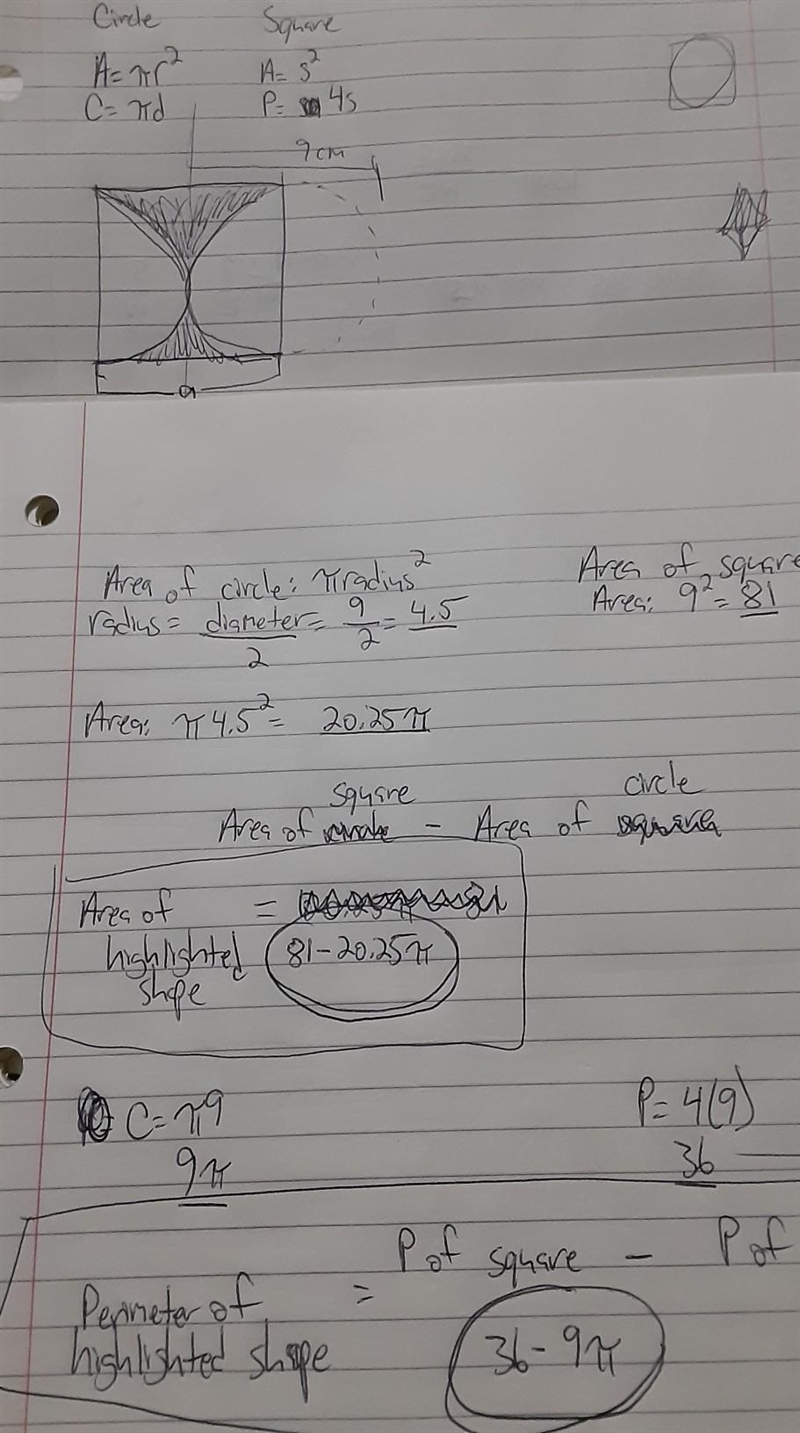 8b The following three shapes are based only on squares, semicircles, and quarter-example-1